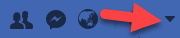 Facebook Down Arrow
