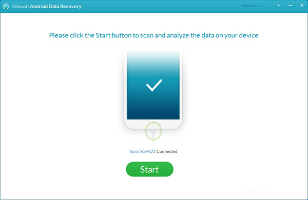 Gihosoft Android Data Recovery Start