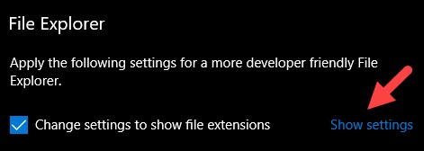 Change the Settings to Show File Extensions