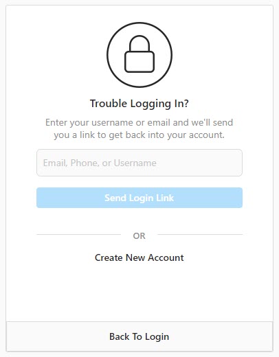 Instagram Trouble Logging in