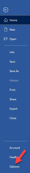 Microsoft Word File Menu