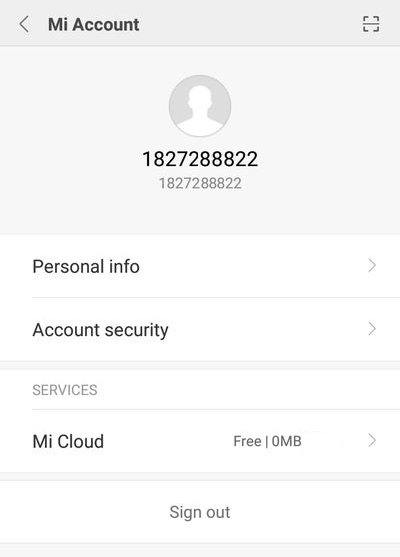 Mi Account ID