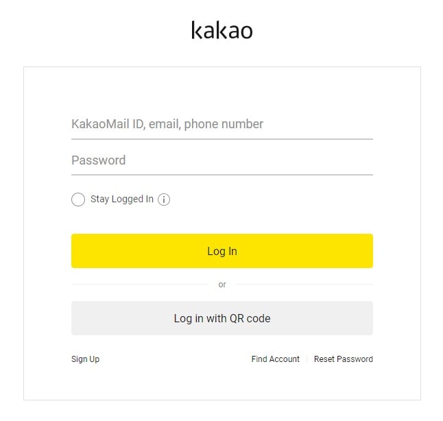 Kakao Login Page