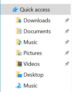 Quick Access in Windows 10