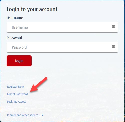 BPI Login Form