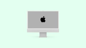 Apple Logo on Mac Computer