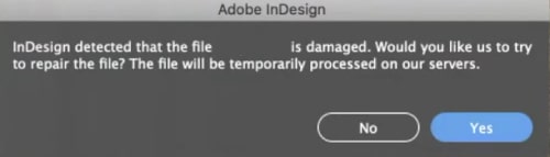 Adobe InDesign Repair File